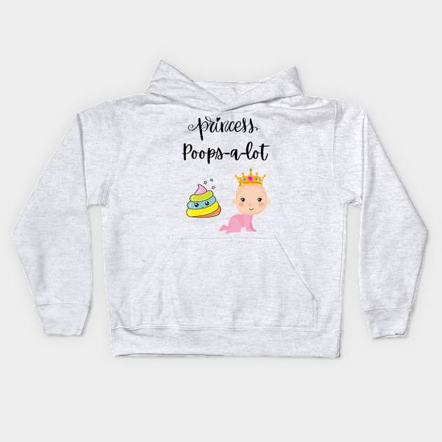 Princess Poops-A-Lot Kids Hoodie by Monsoon Mandy's Fave Designs!